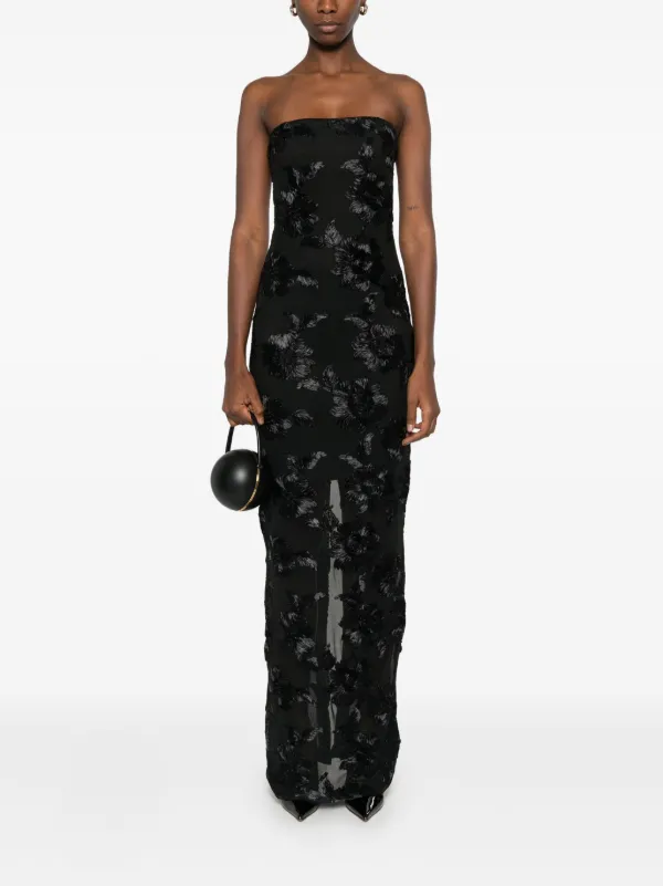 ROTATE ロテート ワンピース Embroidered mesh maxi 1040377 ROTATE BIRGER CHRISTENSEN floral-embroidered Mesh Maxi Dress