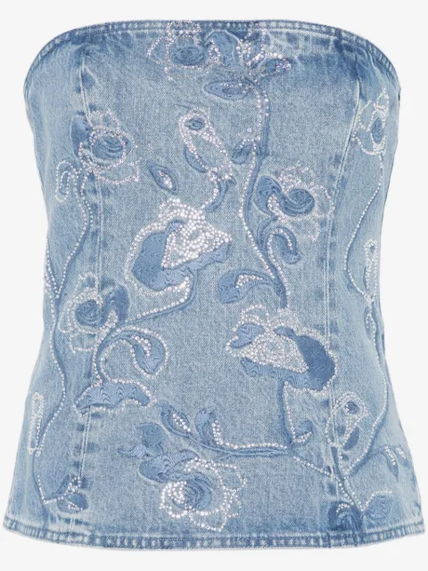 ROTATE BIRGER CHRISTENSEN rhinestone-embellished top