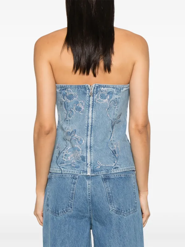 ROTATE BIRGER CHRISTENSEN rhinestone-embellished Top | Blue