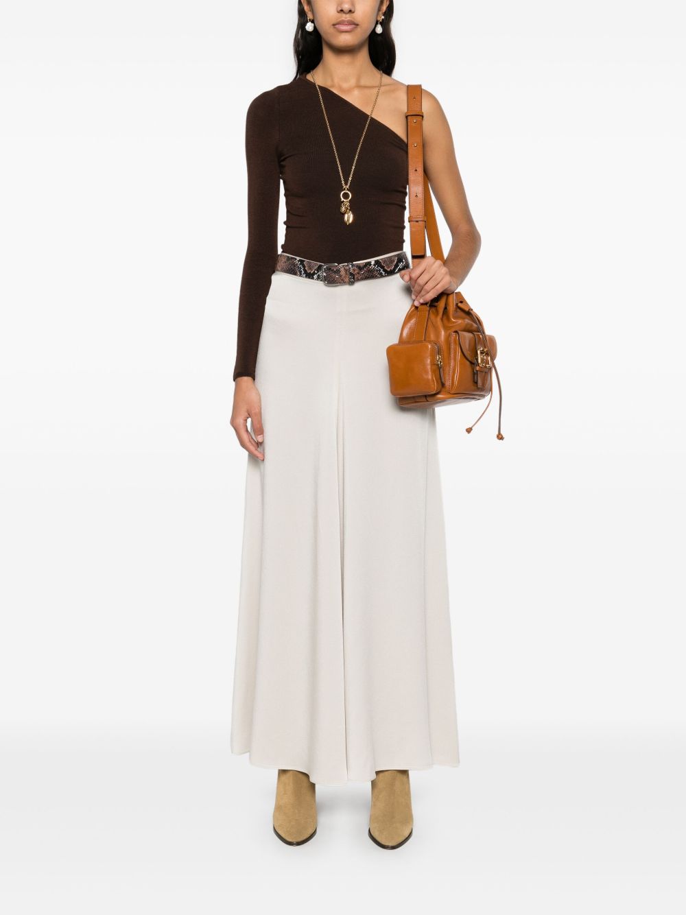 ISABEL MARANT Kayana midi-rok - Beige