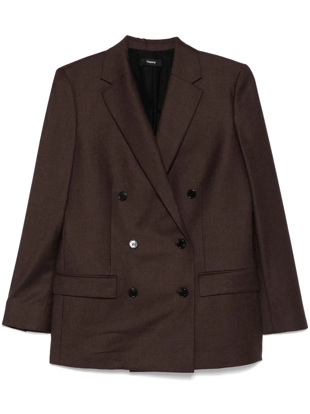 Theory Blazer met gemêleerd effect Bruin
