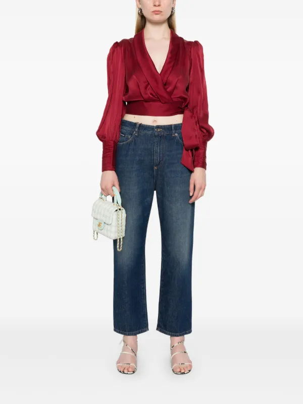 ZIMMERMANN シルク ブラウス | レッド | FARFETCH JP