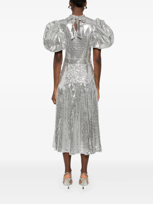 ROTATE BIRGER CHRISTENSEN Sequined Maxi Dress | Silver