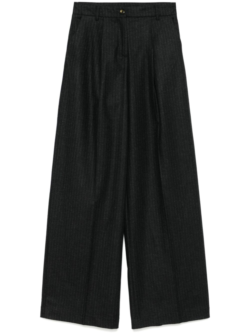 Shop Le Sully Studio Pinstriped Palazzo Pants In 灰色