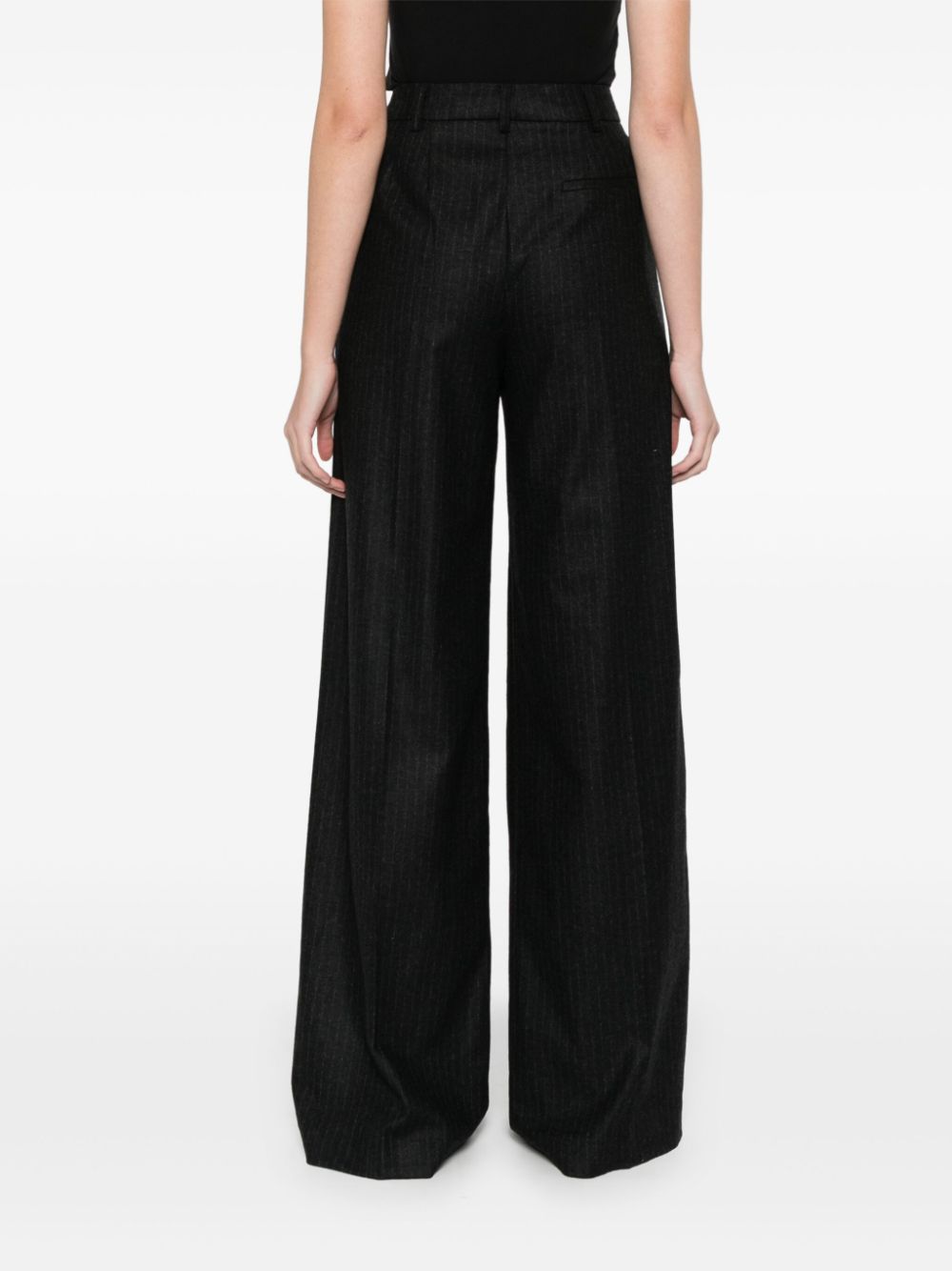 Shop Le Sully Studio Pinstriped Palazzo Pants In 灰色