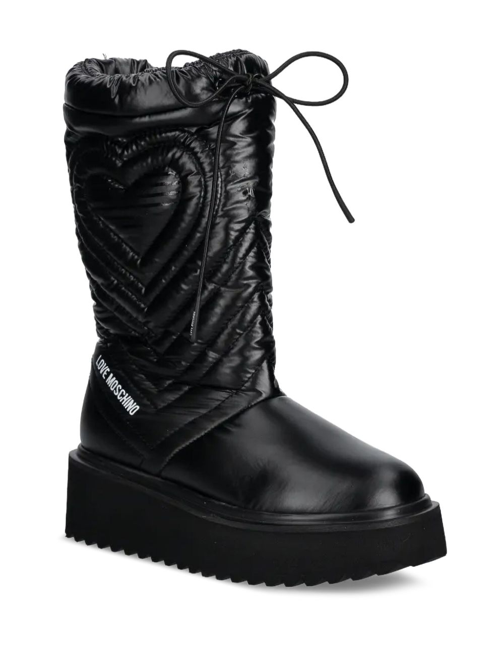 Love Moschino Snowboots met plateauzool - Zwart