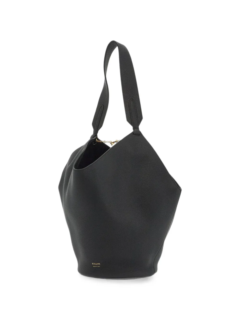 Khaite Small Lotus Tote in Black, view 3
