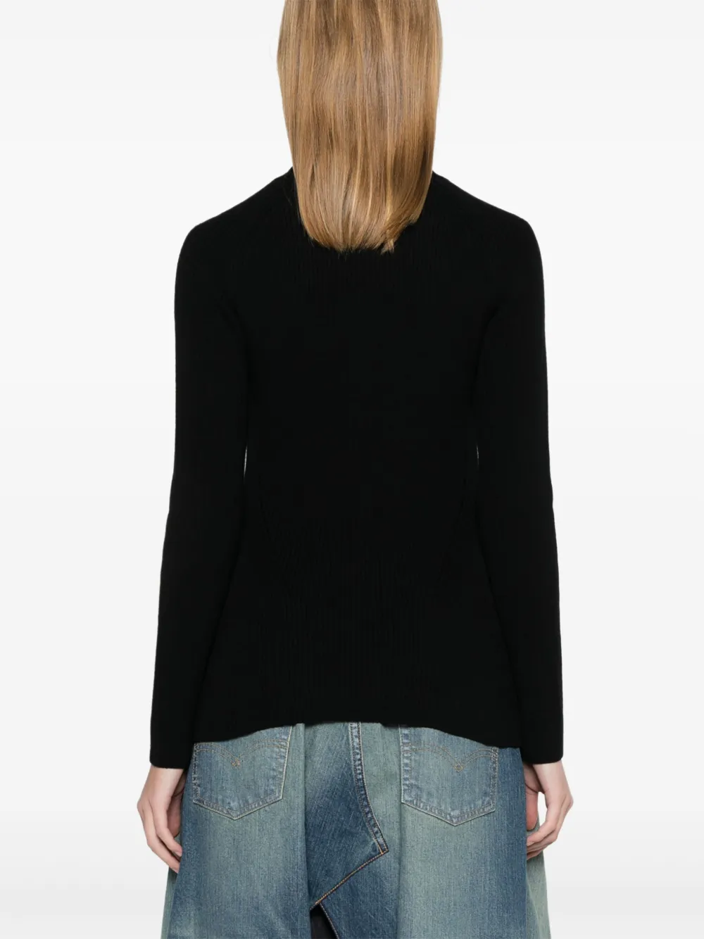 Junya Watanabe Ribgebreide trui Zwart