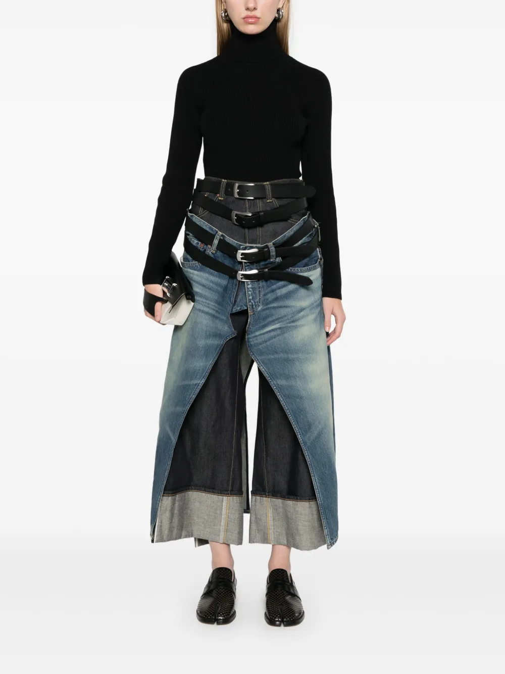 Junya Watanabe ribbed-knit sweater - Zwart