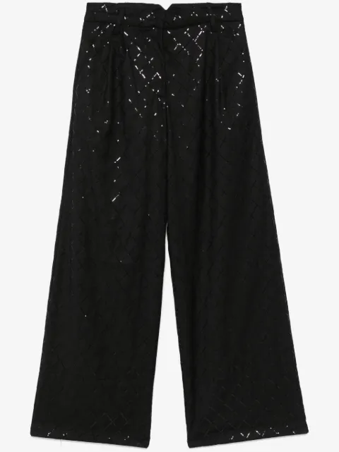 ROTATE BIRGER CHRISTENSEN sequinned wide-leg trousers