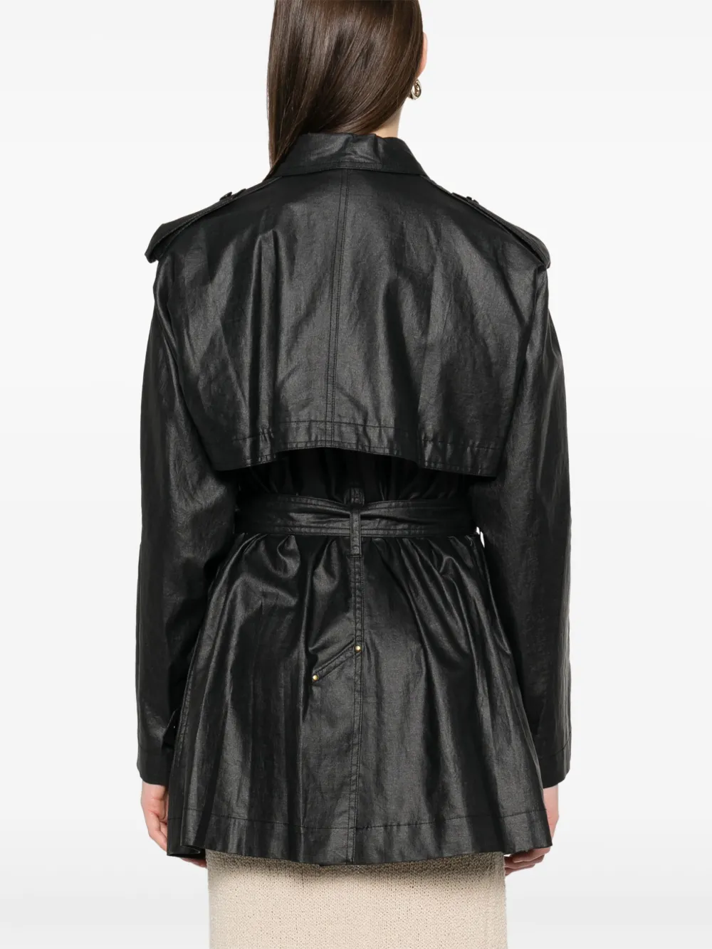 ISABEL MARANT Franny trenchcoat Zwart