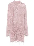 ROTATE BIRGER CHRISTENSEN sequinned fringed mini dress - Pink