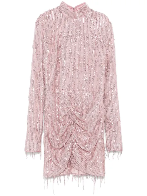 Robe courte ornée de sequins à franges - ROTATE BIRGER CHRISTENSEN - Modalova
