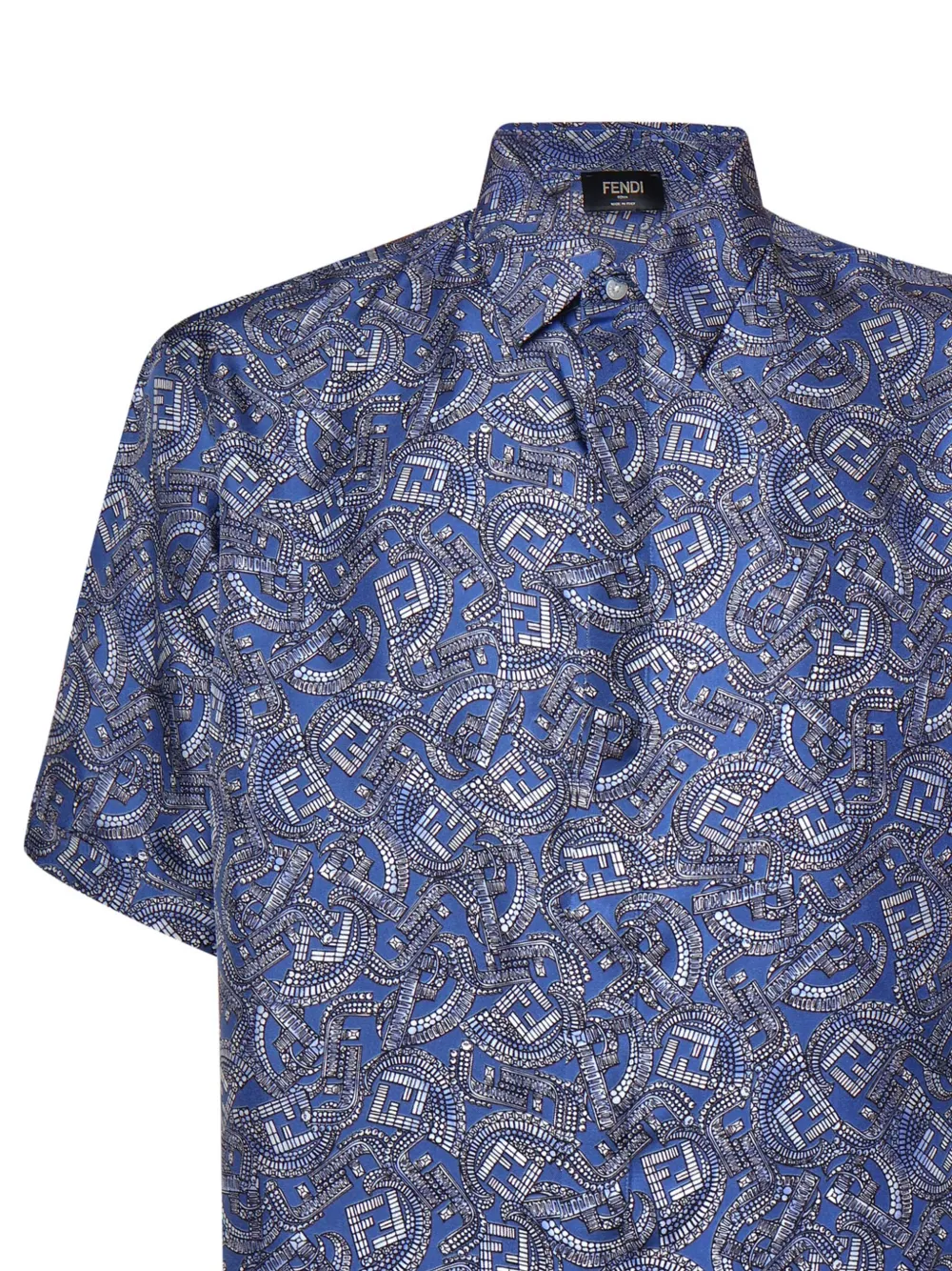 FENDI Overhemd met FF-print Blauw