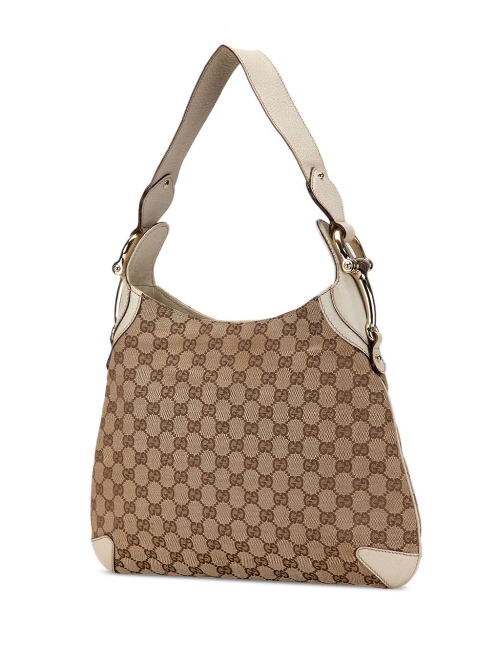 Gucci Pre-Owned 2000-2015 GG Canvas Horsebit Creole hobo tas - Bruin