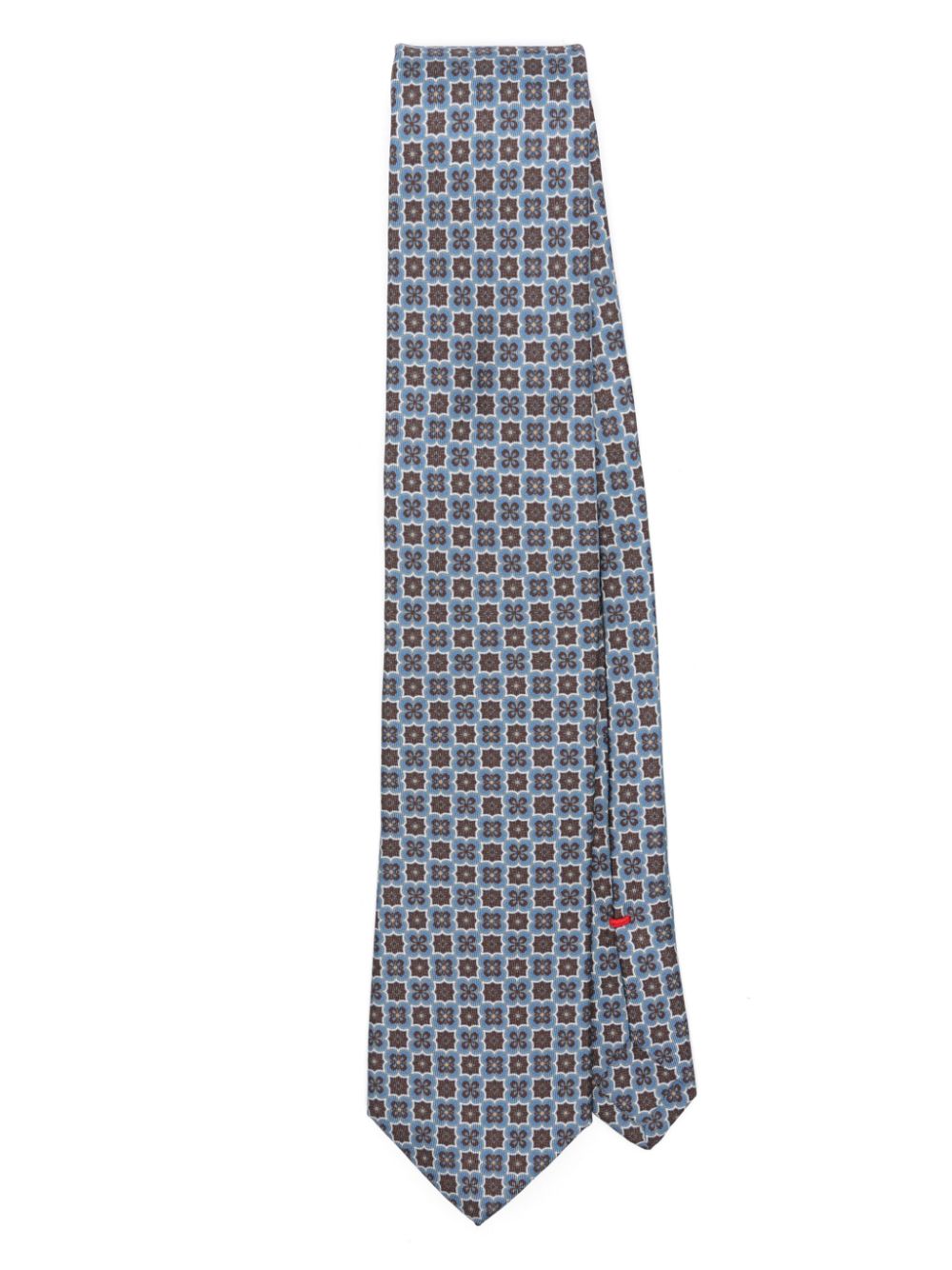 Dell'oglio pattern-jacquard tie - Blue