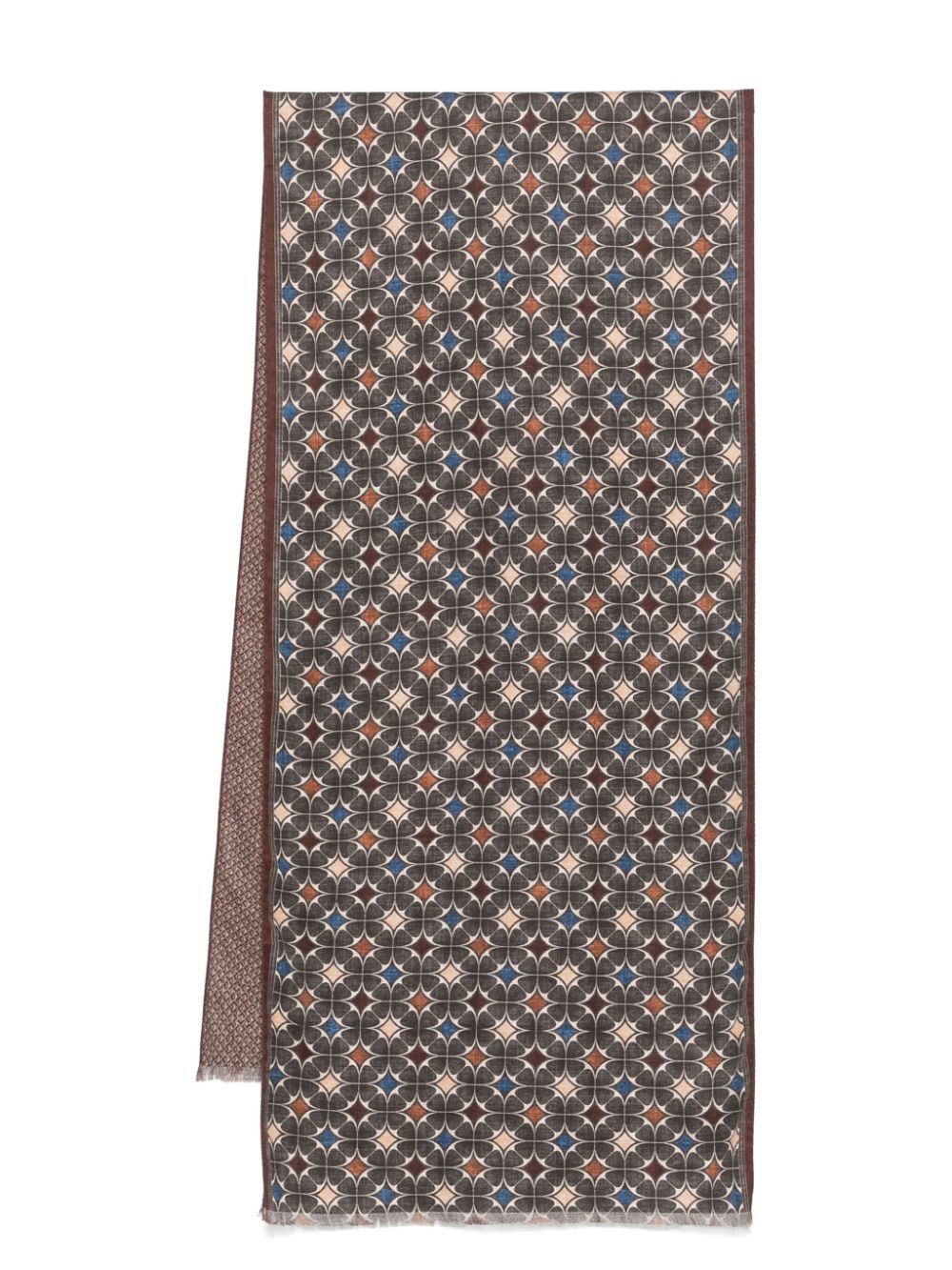 DELL'OGLIO GRAPHIC-PRINT SCARF 