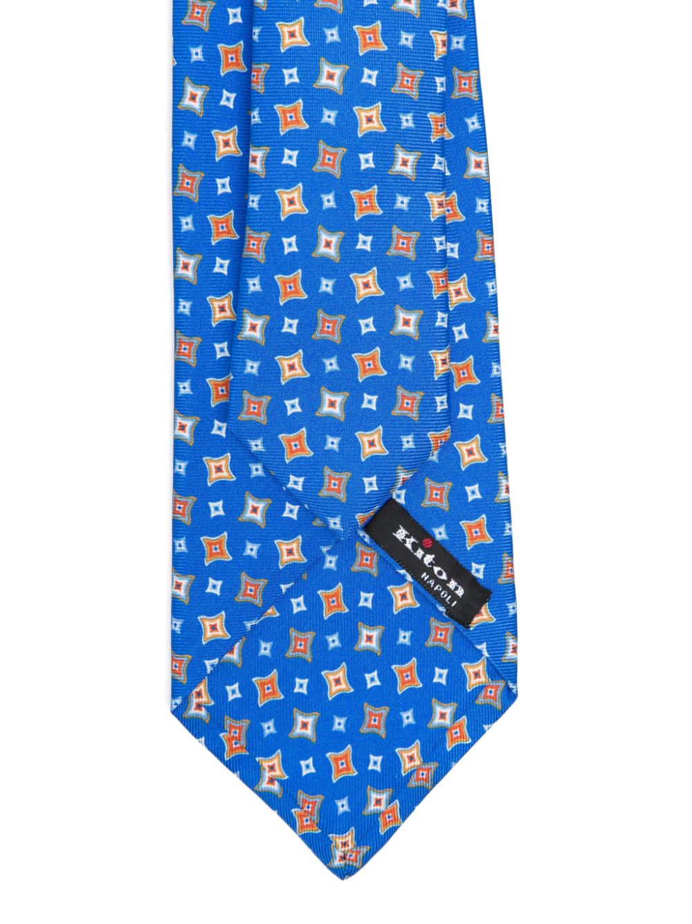 Kiton Stropdas met geometrische print - Blauw