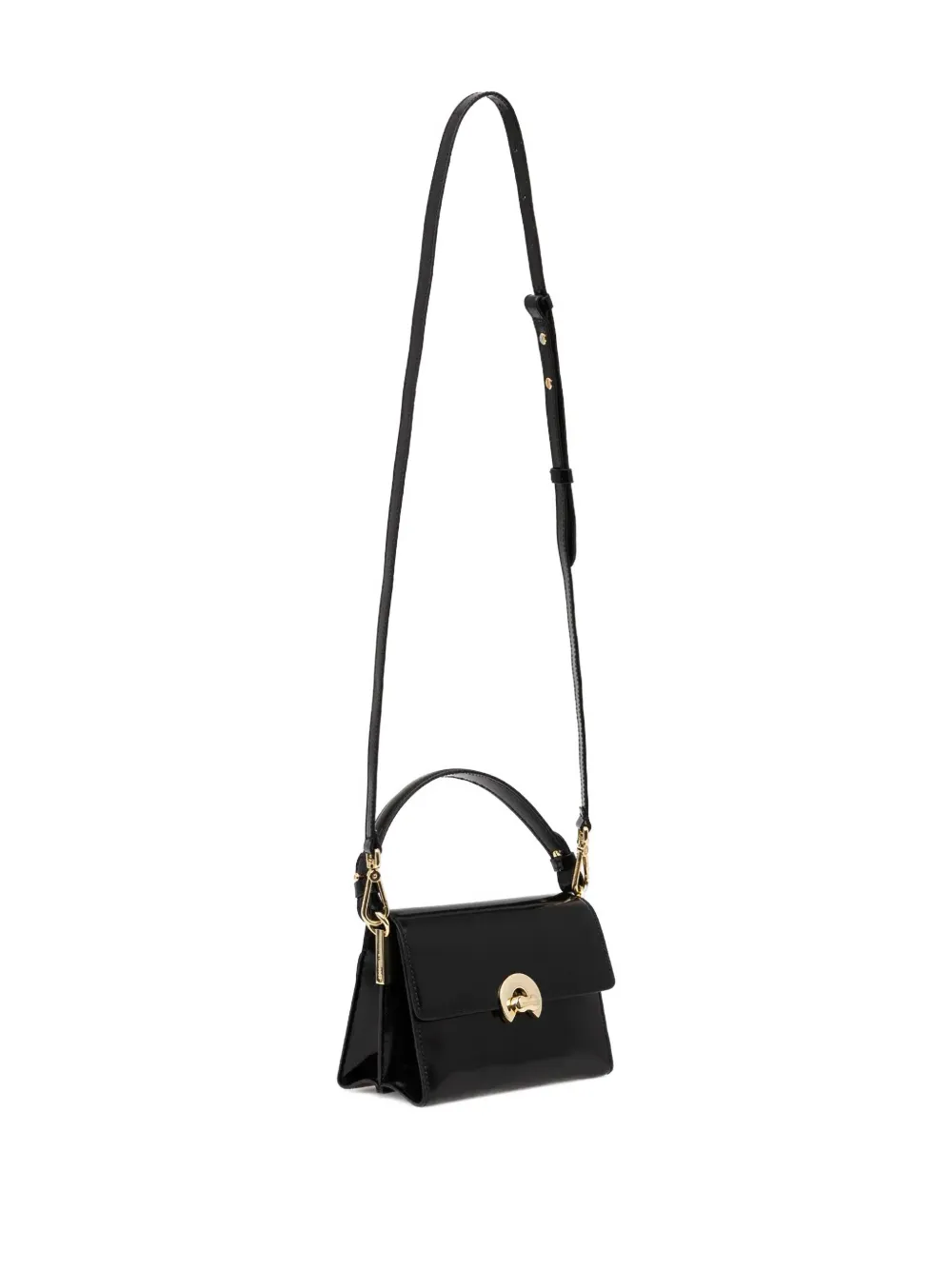 Coccinelle Structured Leather Cross Body Bag In Black