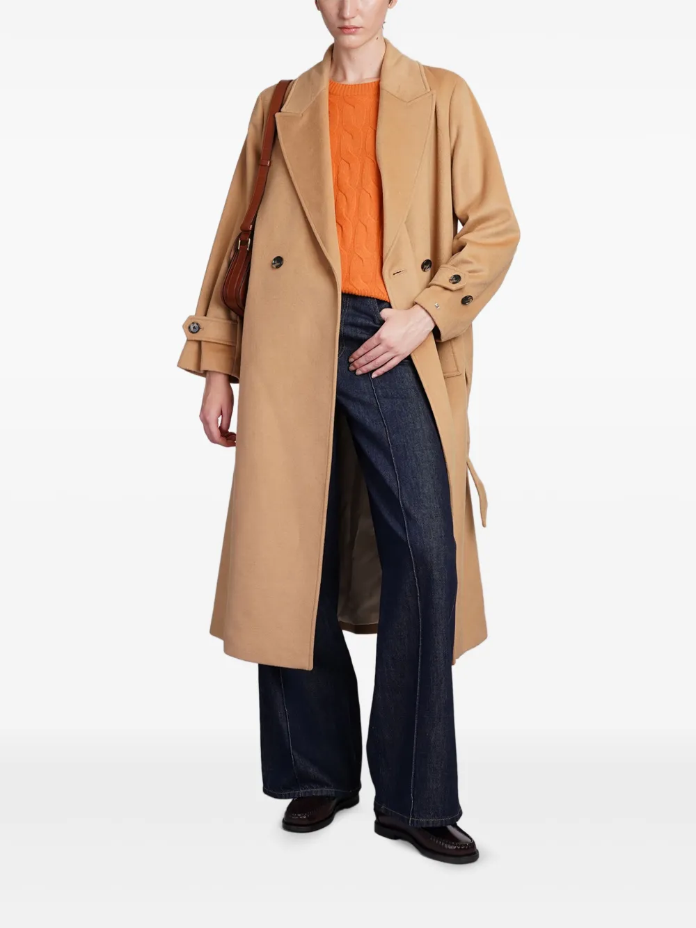 Tommy Hilfiger belted double-breasted coat - Beige