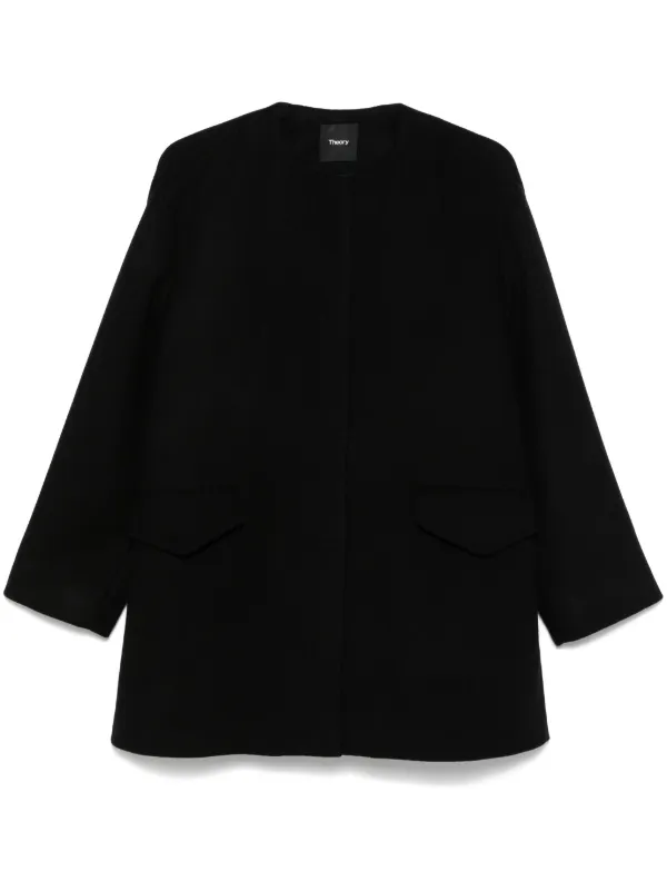 Theory Melton Cape in Black