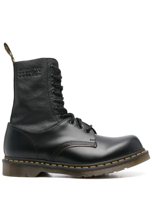Bottines en cuir Raf Simons x Dr. Martens - MM6 Maison Margiela - Modalova