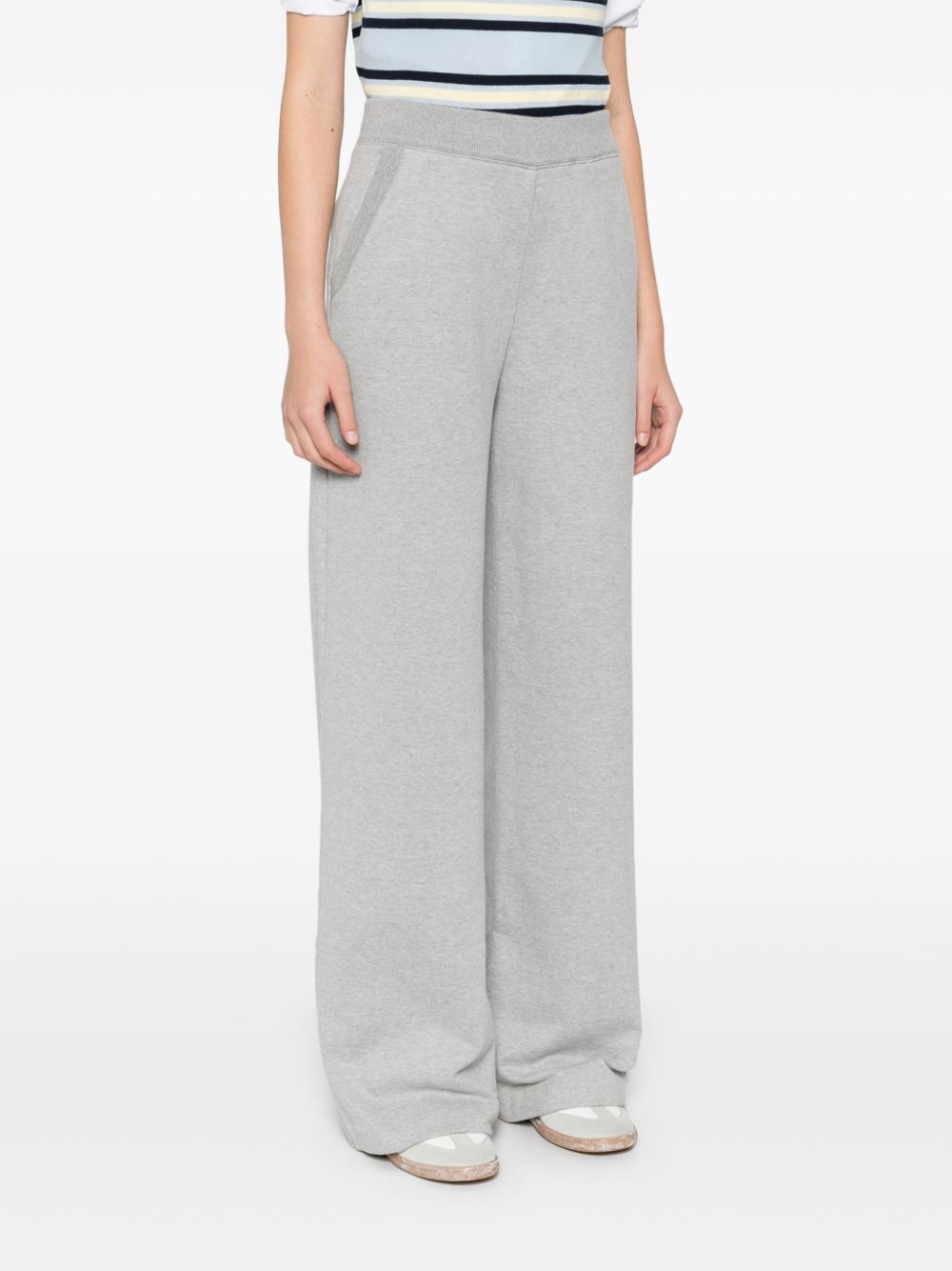 Miu Miu logo-patch trousers Women