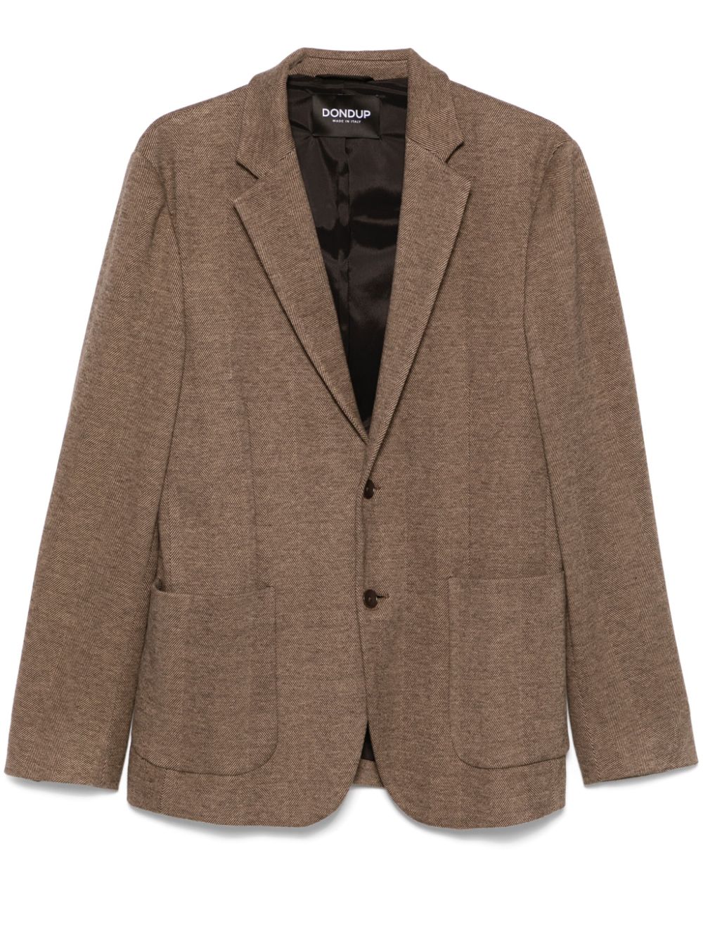 DONDUP herringbone-pattern blazer - Brown