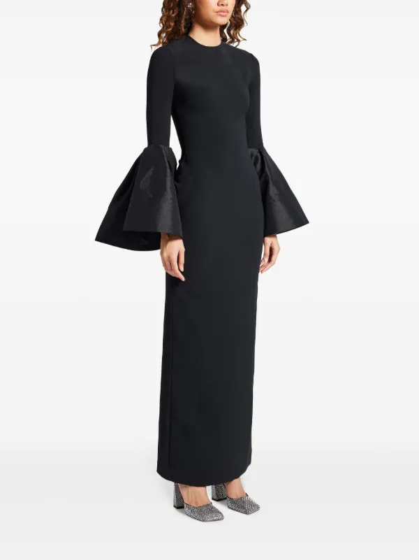 Solace London Suri Maxi Dress | Black | FARFETCH UK