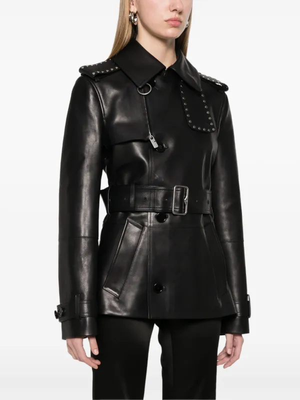 Burberry Leather Jacket | Black | FARFETCH