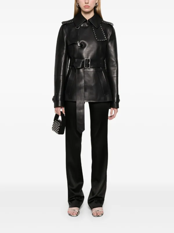 Burberry Leather Jacket | Black | FARFETCH