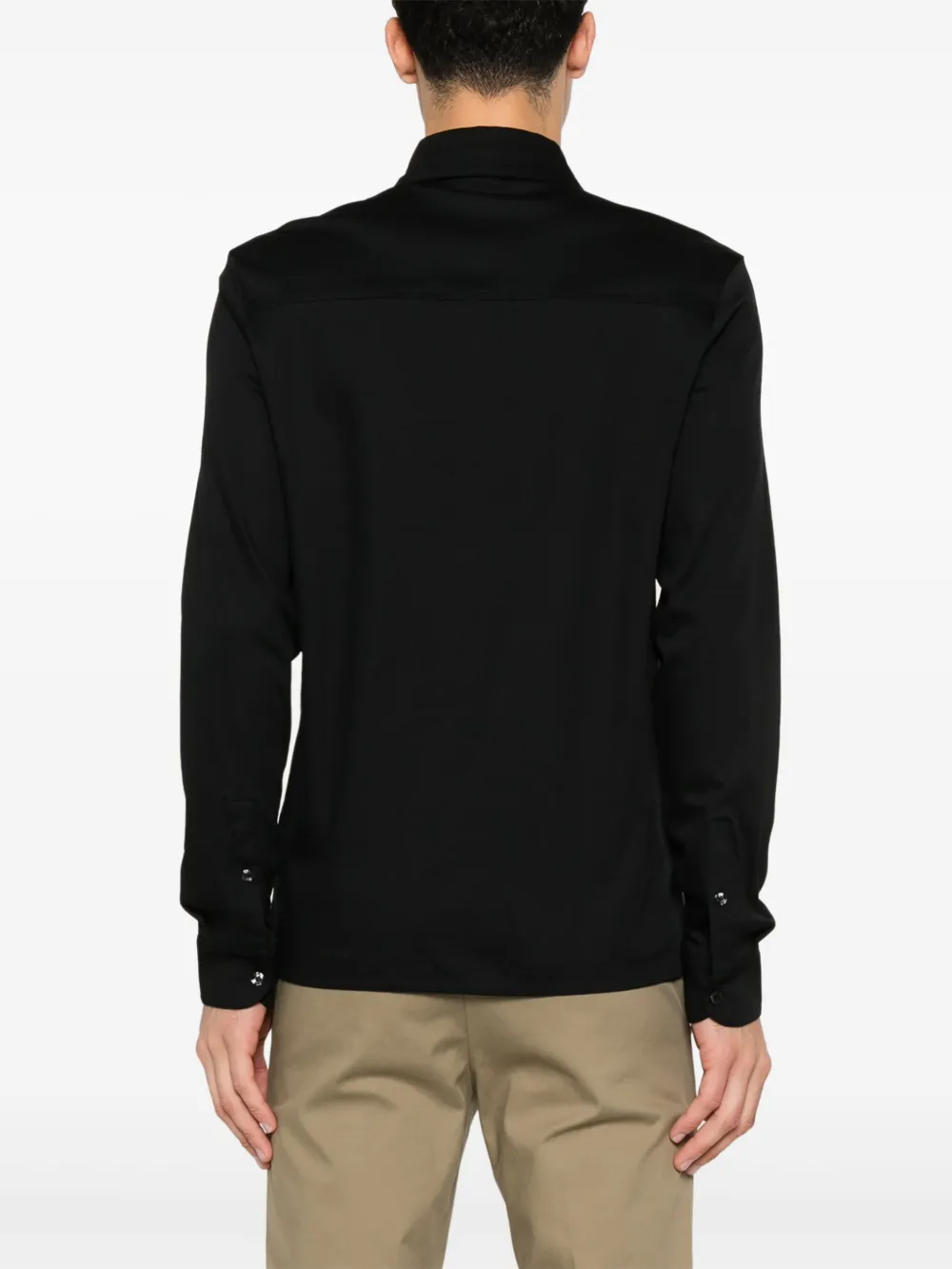 BOSS Katoenen poloshirt Zwart