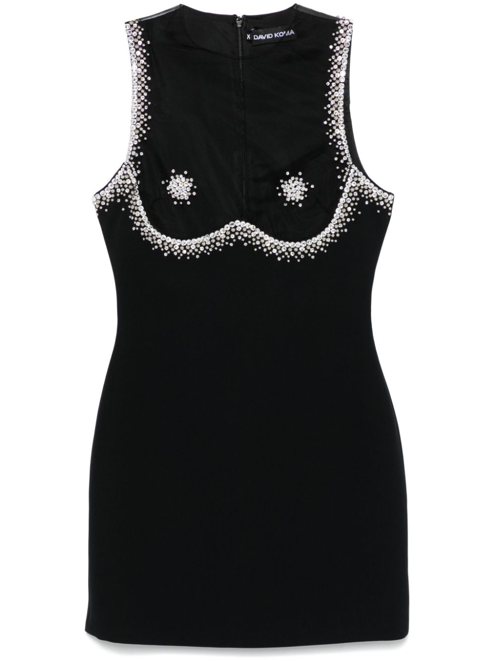 crystal-embellished mini dress