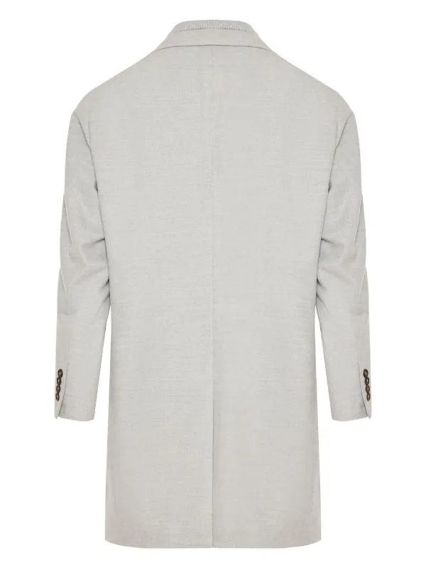 Eleventy Layered Coat | Grey | FARFETCH TR