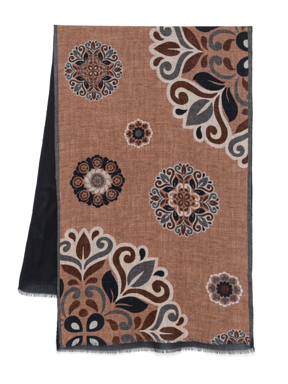 Dell'oglio floral-print scarf - Brown