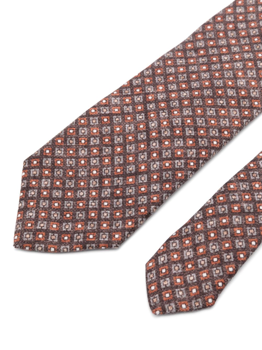 DELL'OGLIO PATTERNED-JACQUARD TIE 