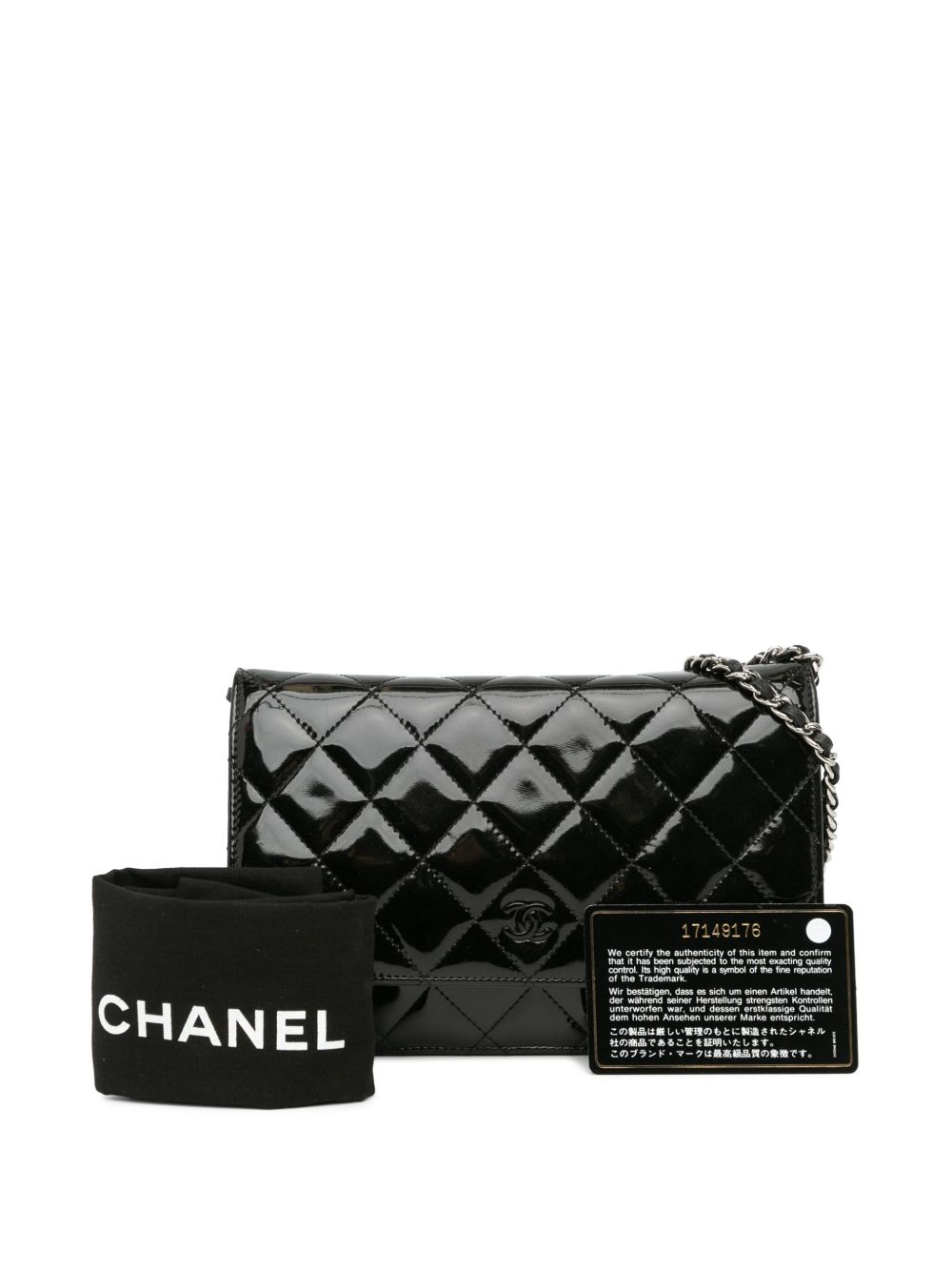 CHANEL Pre-Owned 2012-2013 CC Quilted Patent Wallet On Chain crossbody bag WOMEN