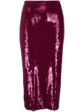 Veronica Beard sequin-embellished midi skirt - Red