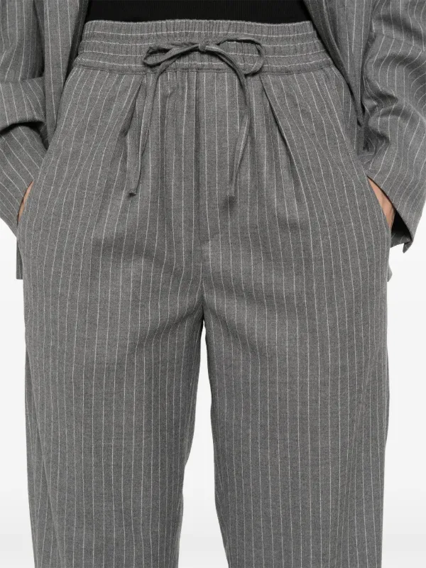 パンツ Isabel Marant Charcoal Grey Pinstripe Liska Trousers ISABEL MARANT Liska Trousers | Grey | FARFETCH
