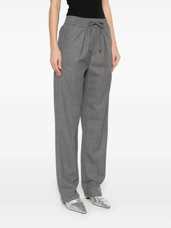 パンツ Isabel Marant Charcoal Grey Pinstripe Liska Trousers 26746925_57364633_600.jpg