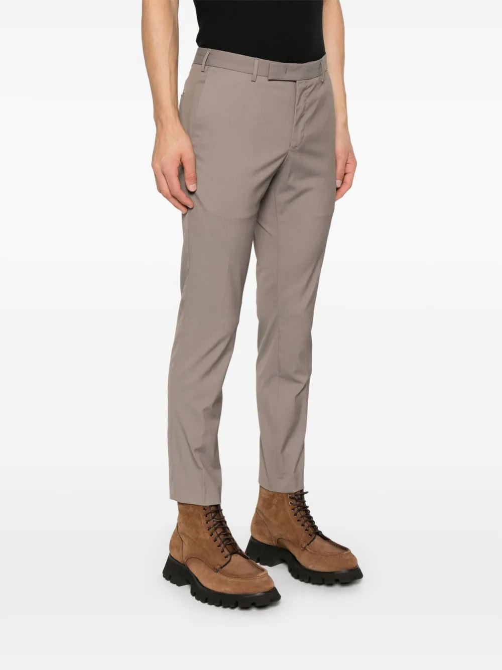 Shop Pt Torino Edge Chinos In Grey
