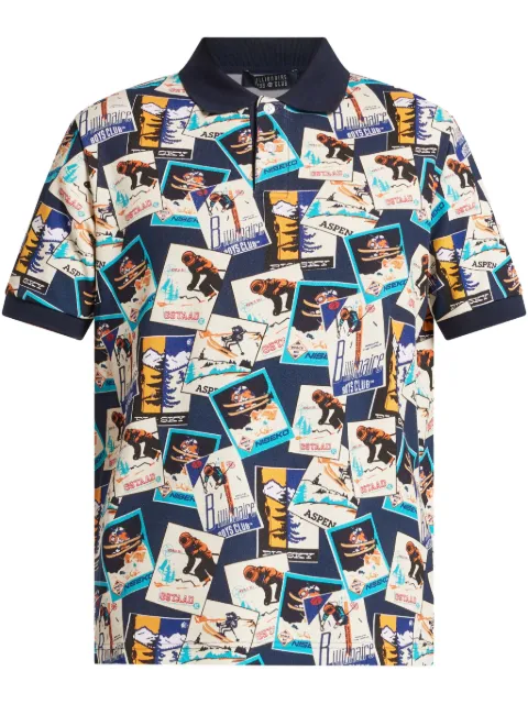 Billionaire Boys Club playera tipo polo de piqué con estampado Ski