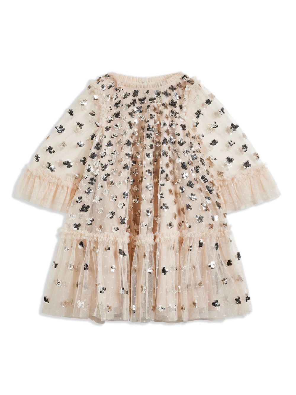 NEEDLE & THREAD KIDS Glisten jurk Beige