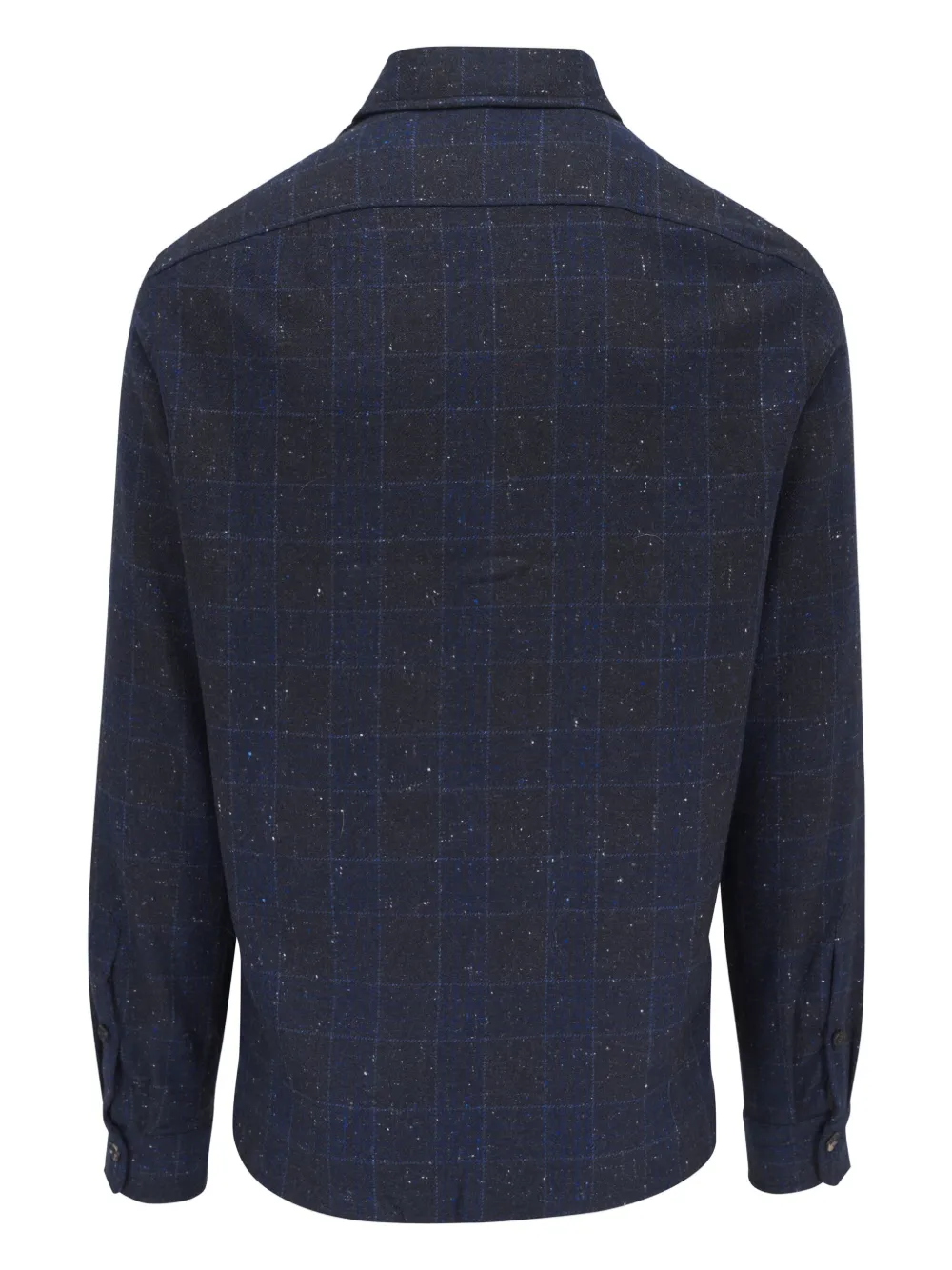 Isaia Geruit shirtjack Blauw