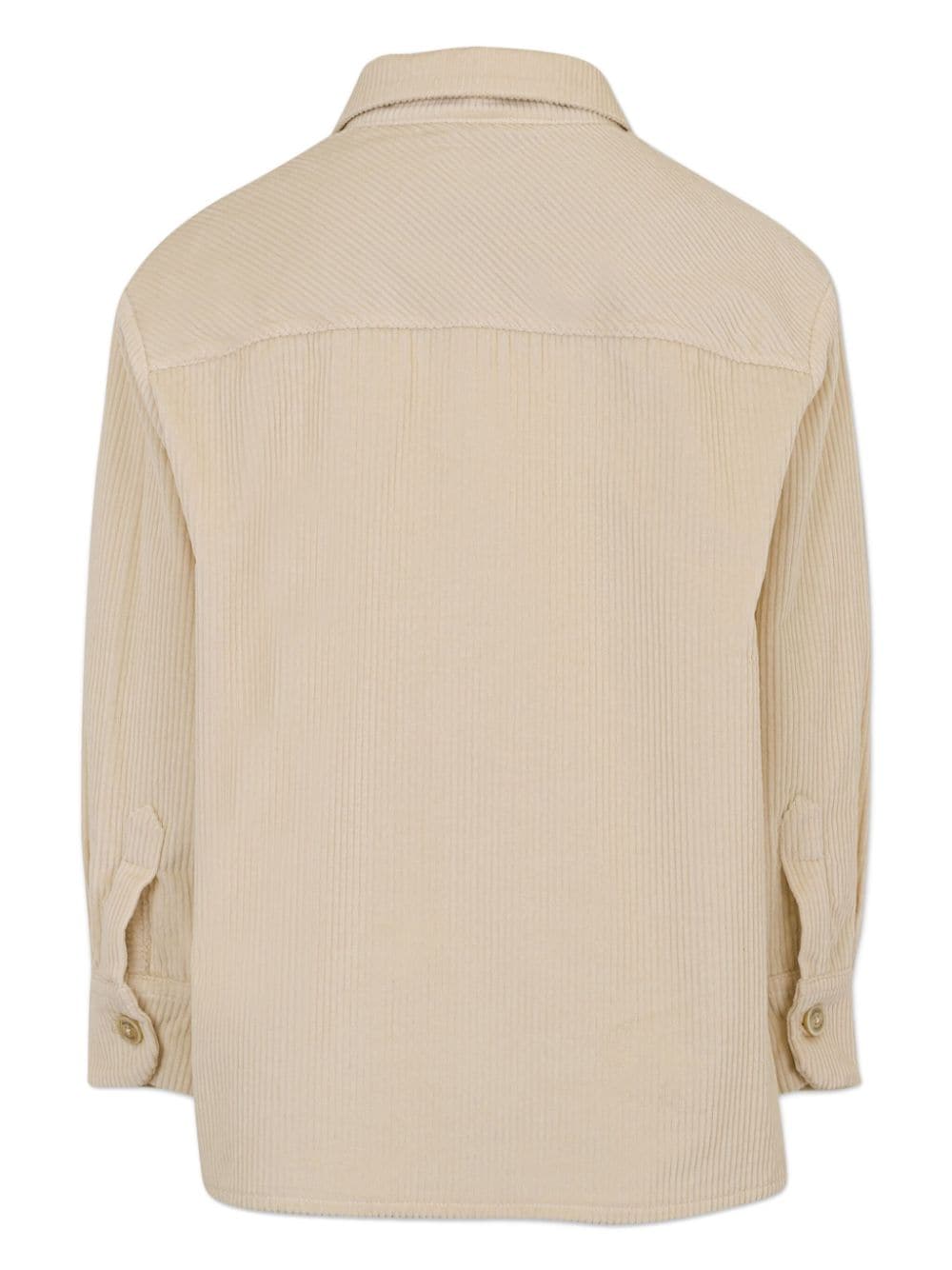 Eleventy Kids corduroy shirt - Beige