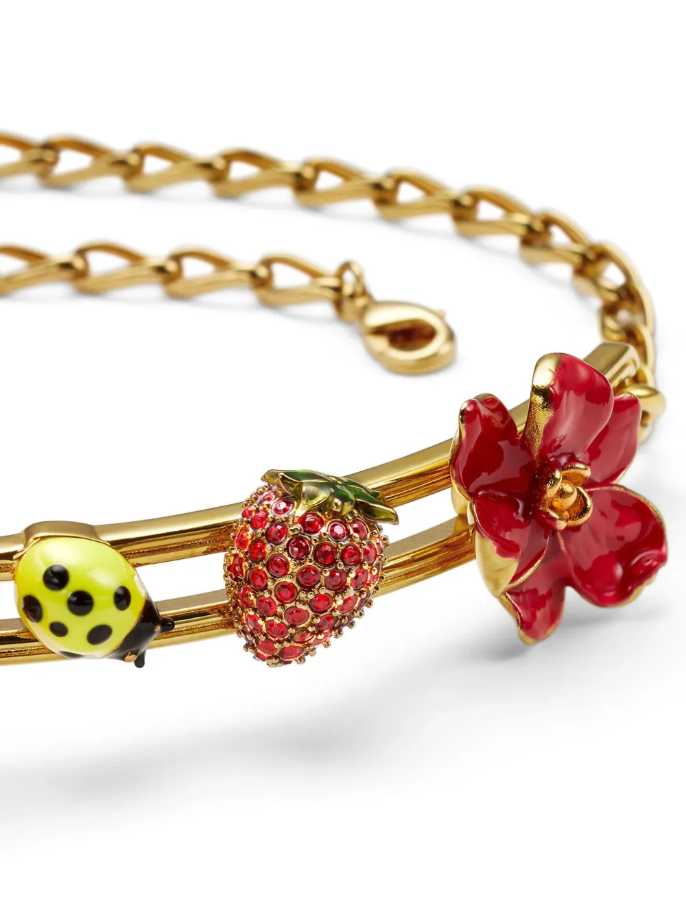 Versace Strawberry Garden choker halsketting - Goud