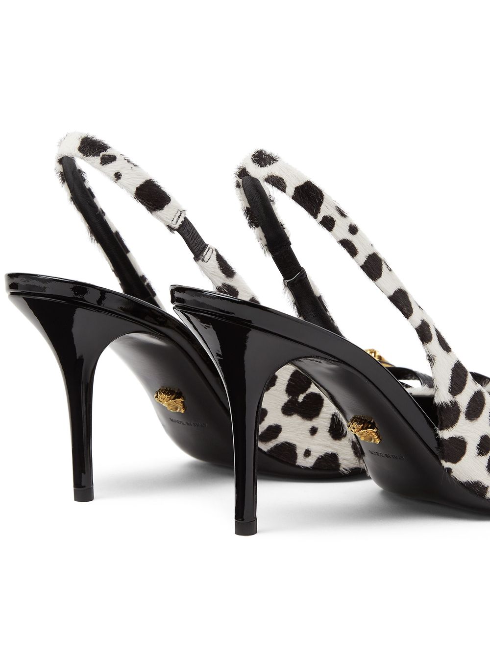 Versace 85 mm Dalmatian Gianni Ribbon pumps Wit