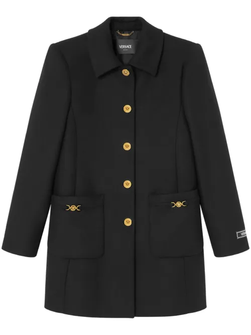 Manteau évasé en feutre - Versace - Modalova
