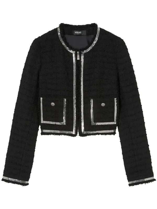 Versace Heritage Tweed Jacket in Black