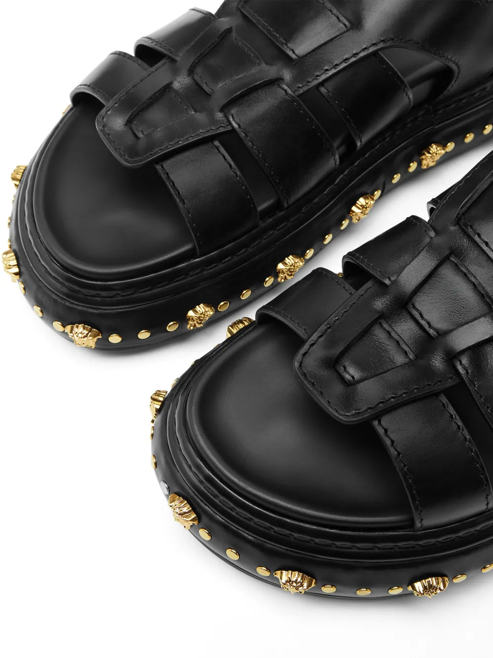 Versace Stack sandalen met studs - Zwart